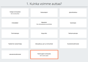 Pienkirurgiset toimenpiteet hoituvat Pirten yksityisvastaanotolla. Varataksesi ajan luomen tai kynnen poistoon, valitse verkkoajanvarauksesta ensin 'Yksityisasiakas' ja sitten 'Pienkirurginen toimenpide'.